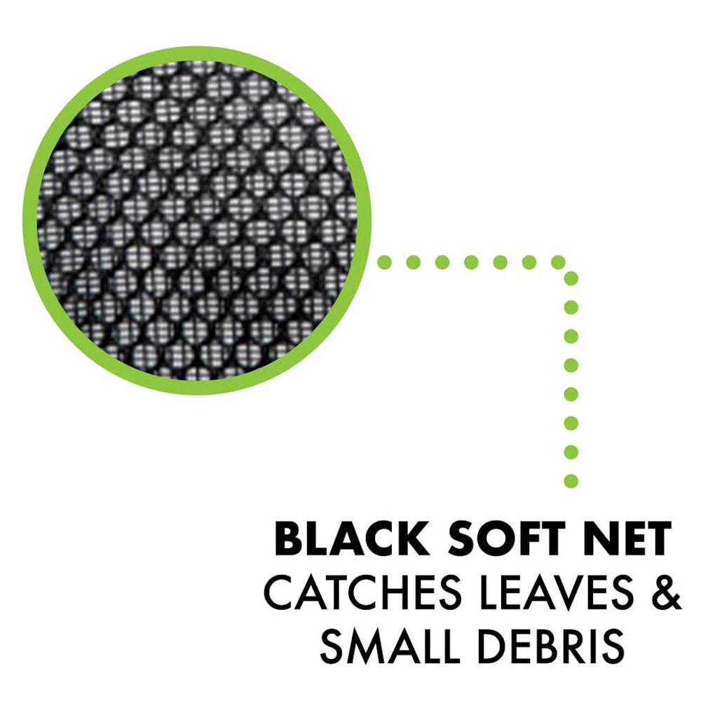 Primal Accessories Commercial 13&Prime; Soft Black Nylon Net 23&Prime; Leaf Rake – Net Only