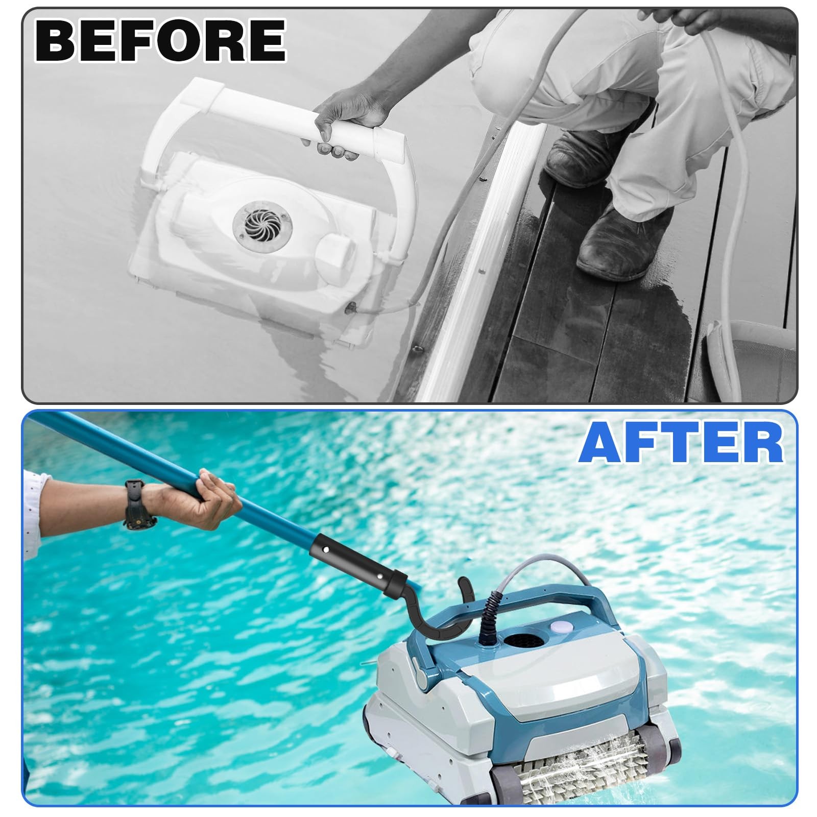 2 PCS Hook for All Robotic Pool Cleaner Pool Hooks for Poles Accessories, Poo…