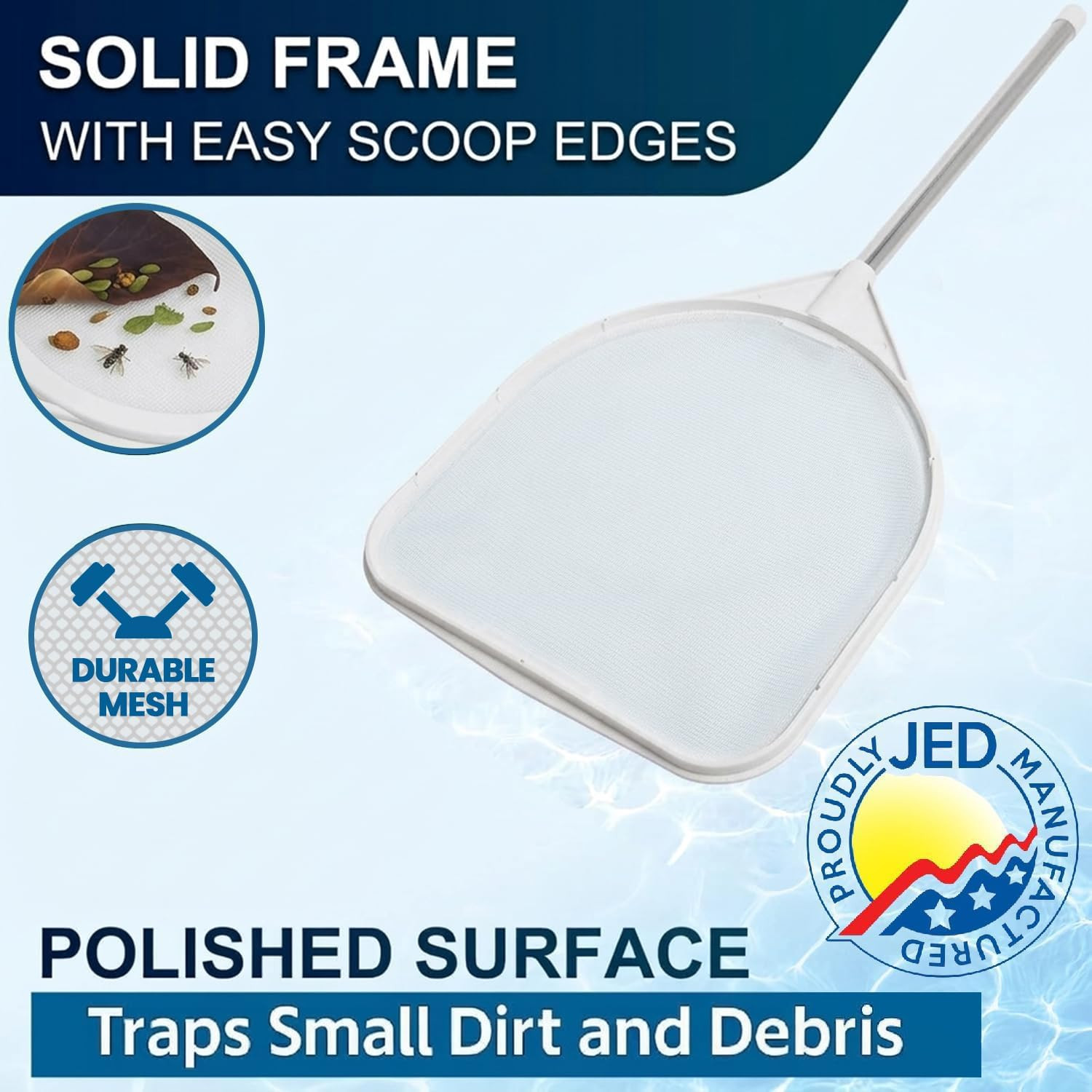 2 Ft Hand Skimmer Net for Pools and Hot Tubs – Cleaning Supplies