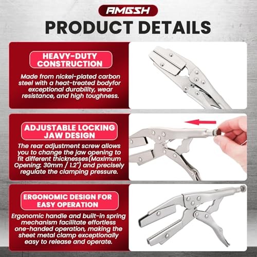 10 Inch Hose Pinch Off Pliers Set, Adjustable Hose Clamp, Heavy duty Radiator 2