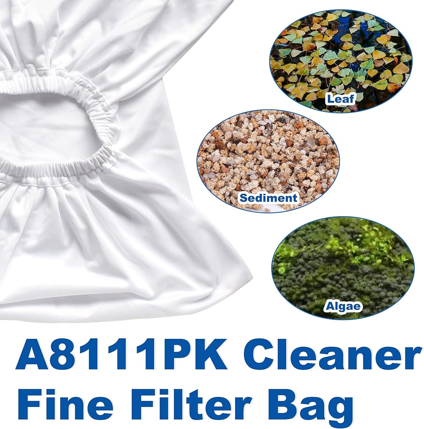 A8111PK/8111/8101 Pool Cleaner Fine Filter Bag Replacement for Aquabot Pool
