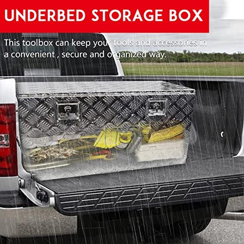 36&Prime; x 18&Prime; x 18&Prime; Truck Tool Box Pickup Truck Bed Toolbox Heavy 36*18*18 Silver