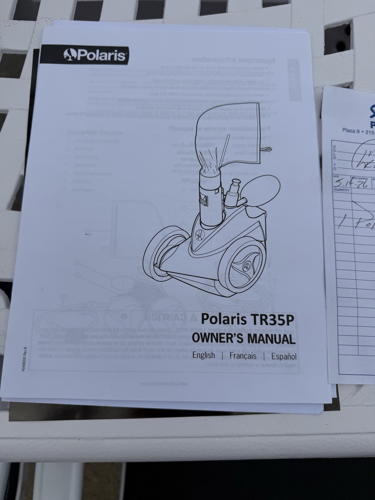 Polaris TR35P Pressure Vacuum Pool Cleaner With Float Heads Extended Feed Hose