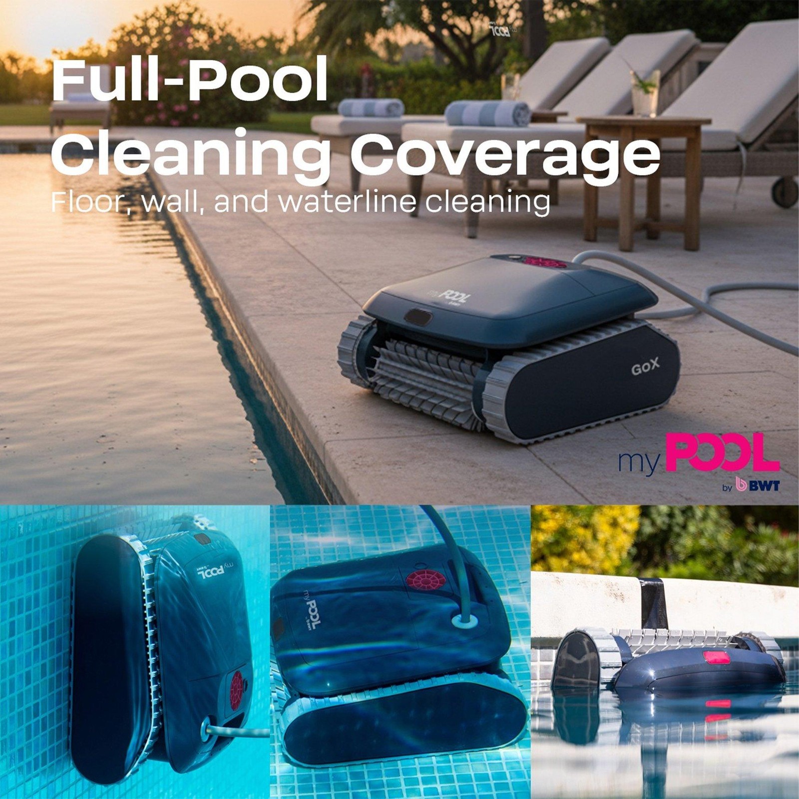 BWT MyPool Go X Robotic Pool Cleaner RURN-NOY0-GOX70
