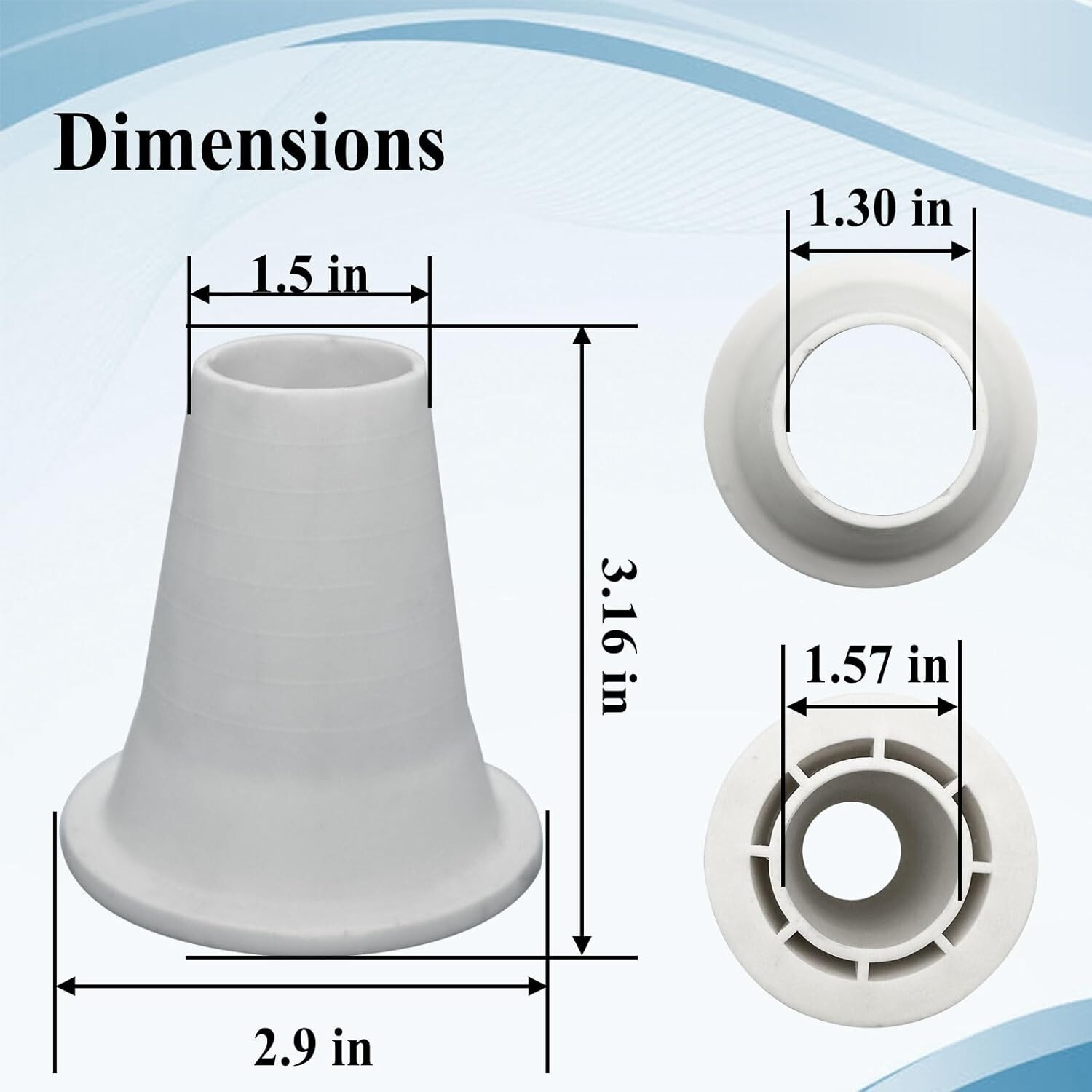 Cone Reducer Automatic Pool Spa Cleaner Replacement Part GW9000 GW9015 White New