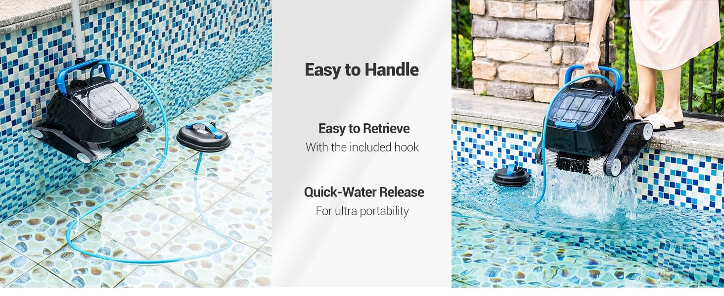 Black Pearl Ultra Robotic Pool Cleaner – Battery-Powered Inground Vacuum for …