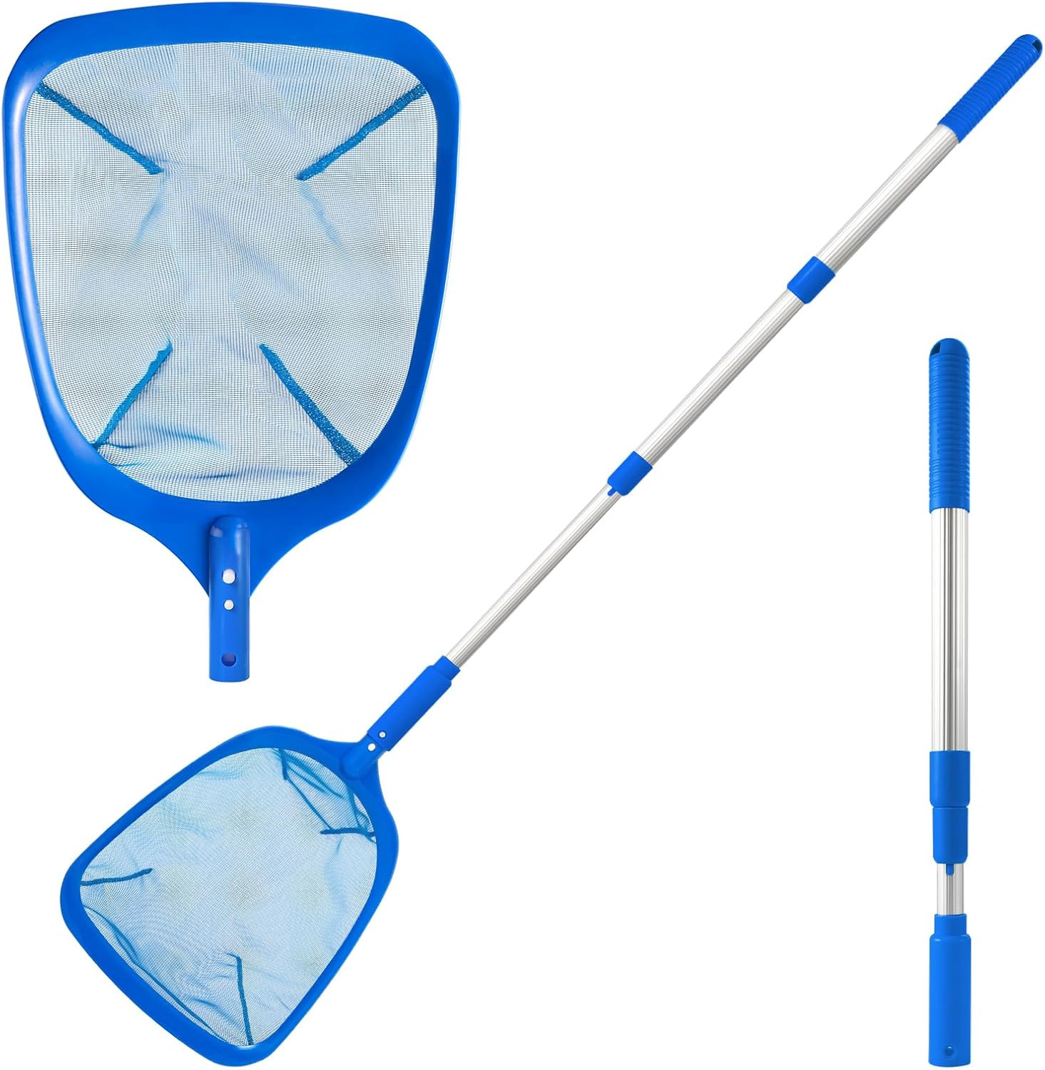 Pool Skimmer – Pool Net with 3 Section Pole, Pool Skimmer Net with Fine Mesh Net