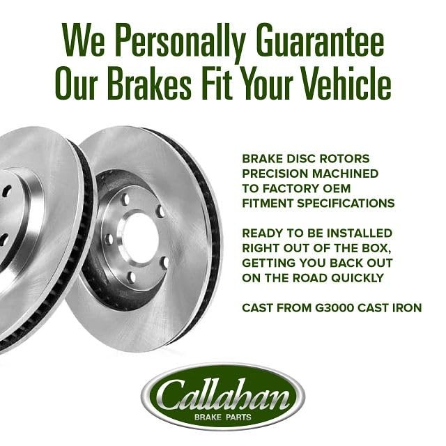 Rear Replacement Brake Disc Rotors and Ceramic Brake Pads + Hardware Brake