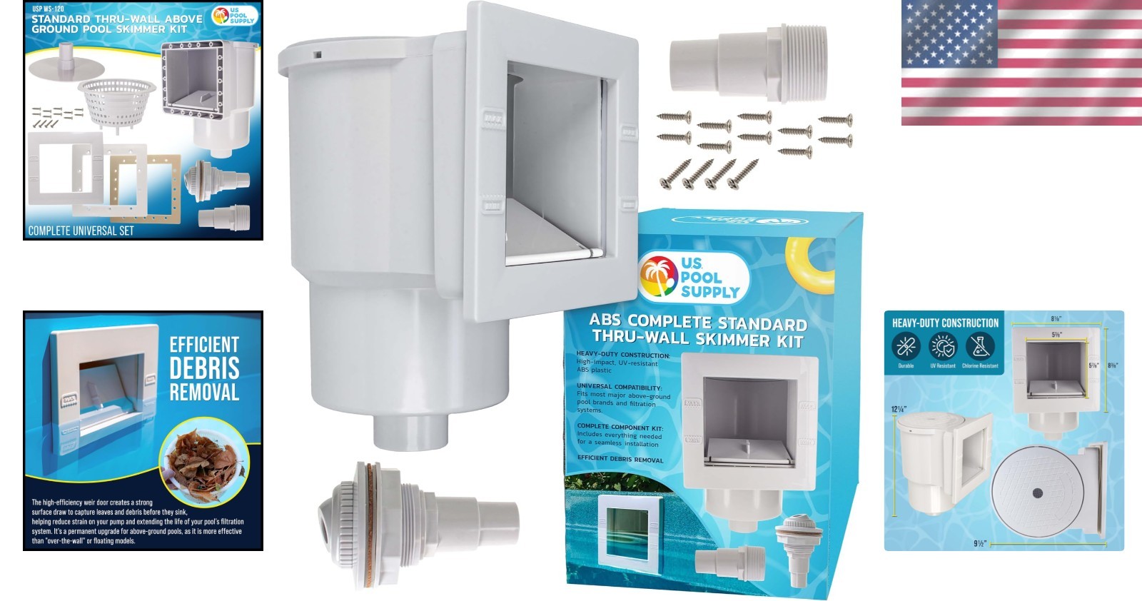 Efficient Thru-Wall Pool Skimmer Kit – Durable, Universal and Complete Solution