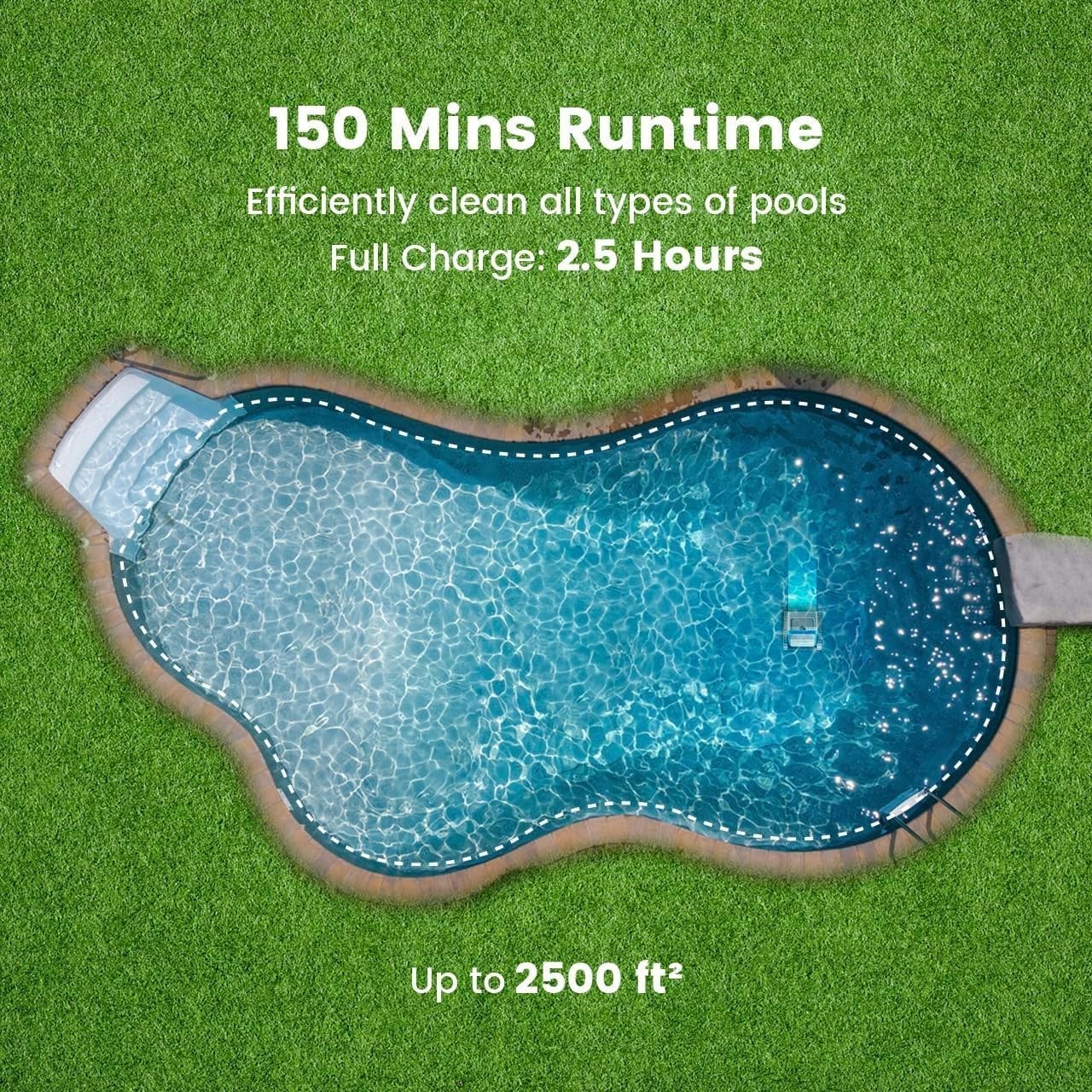 SMOROBOT X10 Cordless Rechargeable Wall Climbing Robotic Swimming Pool Cleaner