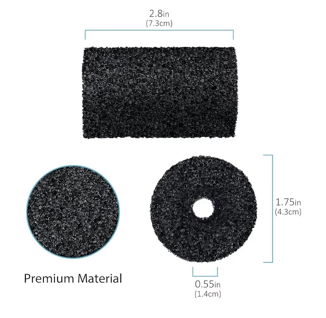 6-Pack Tail Sweep Scrubber for Polaris 280 360 380 480, Chlorine Resistant