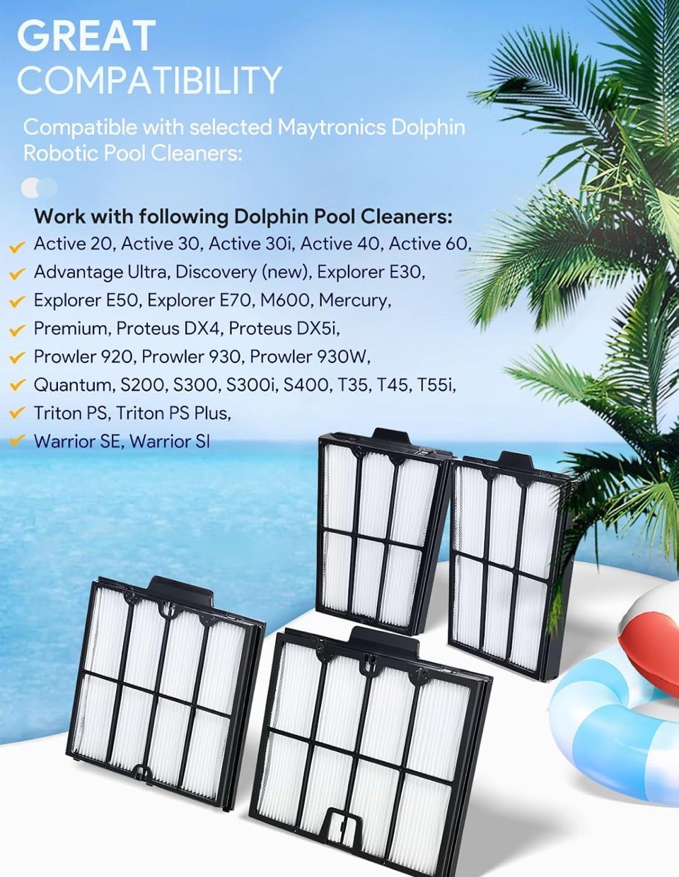 Ultra Fine Filter For Dolphin Active 20 Explorer E30 M600 Proteus DX4 9991467-R4