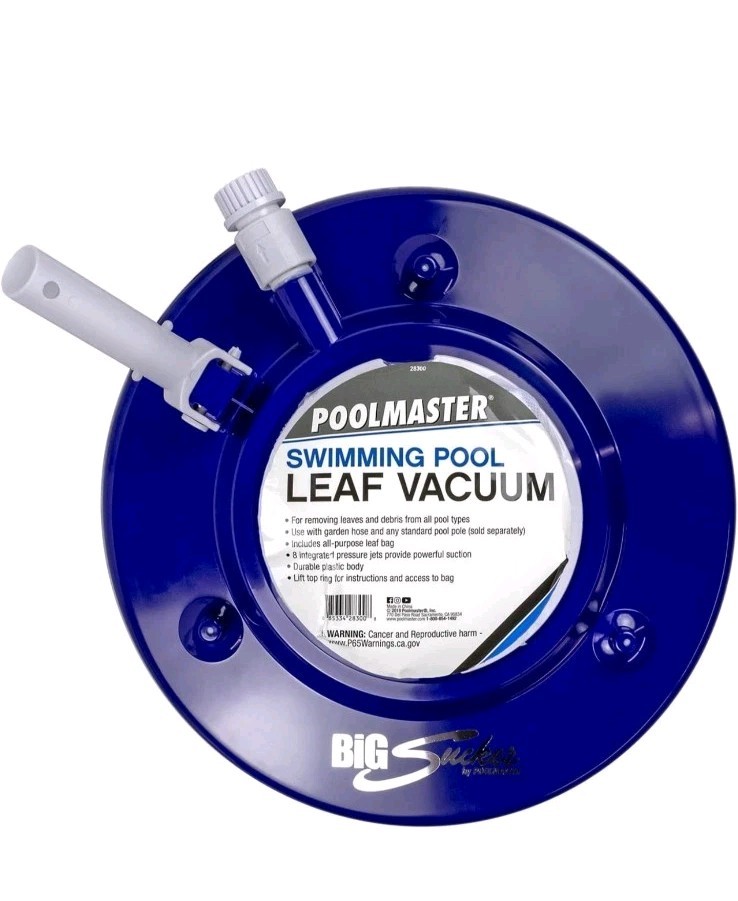 Poolmaster 28300 Big Sucker Manual Swimming Pool Leaf Vacuum Head Blue