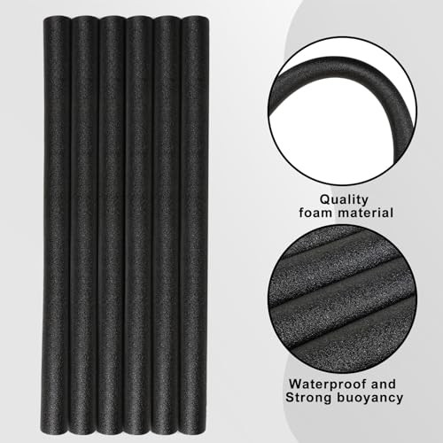 12 Pack Pool Noodles Foam Swim Noodles 52 Inch Jumbo Hollow Swimming Black