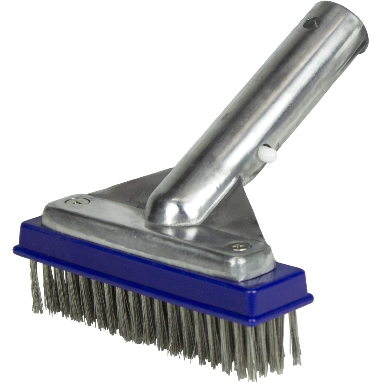 Inch Pool Algae Brush, Stainless Steel, Heavy-Duty Aluminum Back