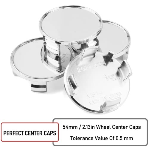 for E779 OZ Racing M514 Wheel Center Caps 4 Pack Replacement Hub Caps Chrome