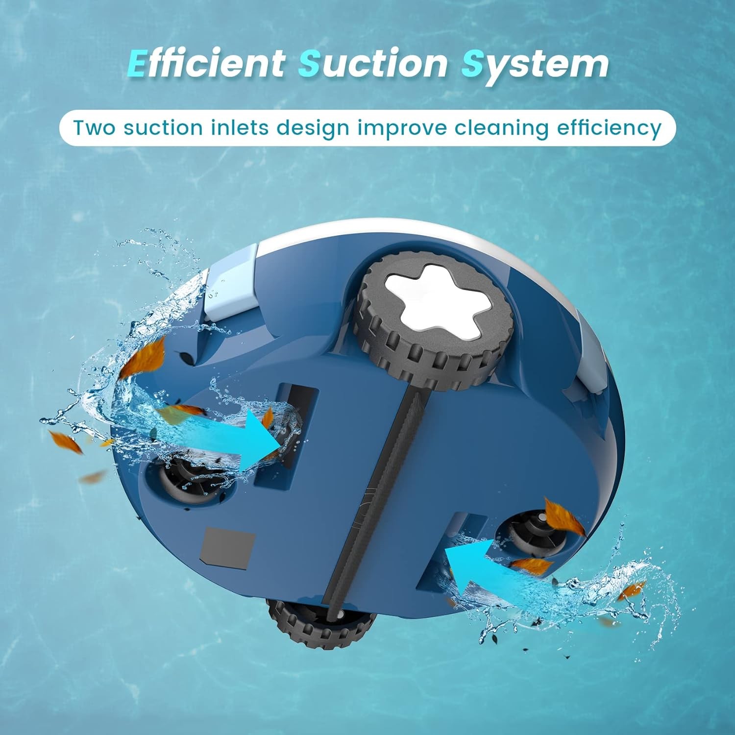 TASVAC Automatic Cordless Robotic Pool Cleaner, 90 Mins Runtime