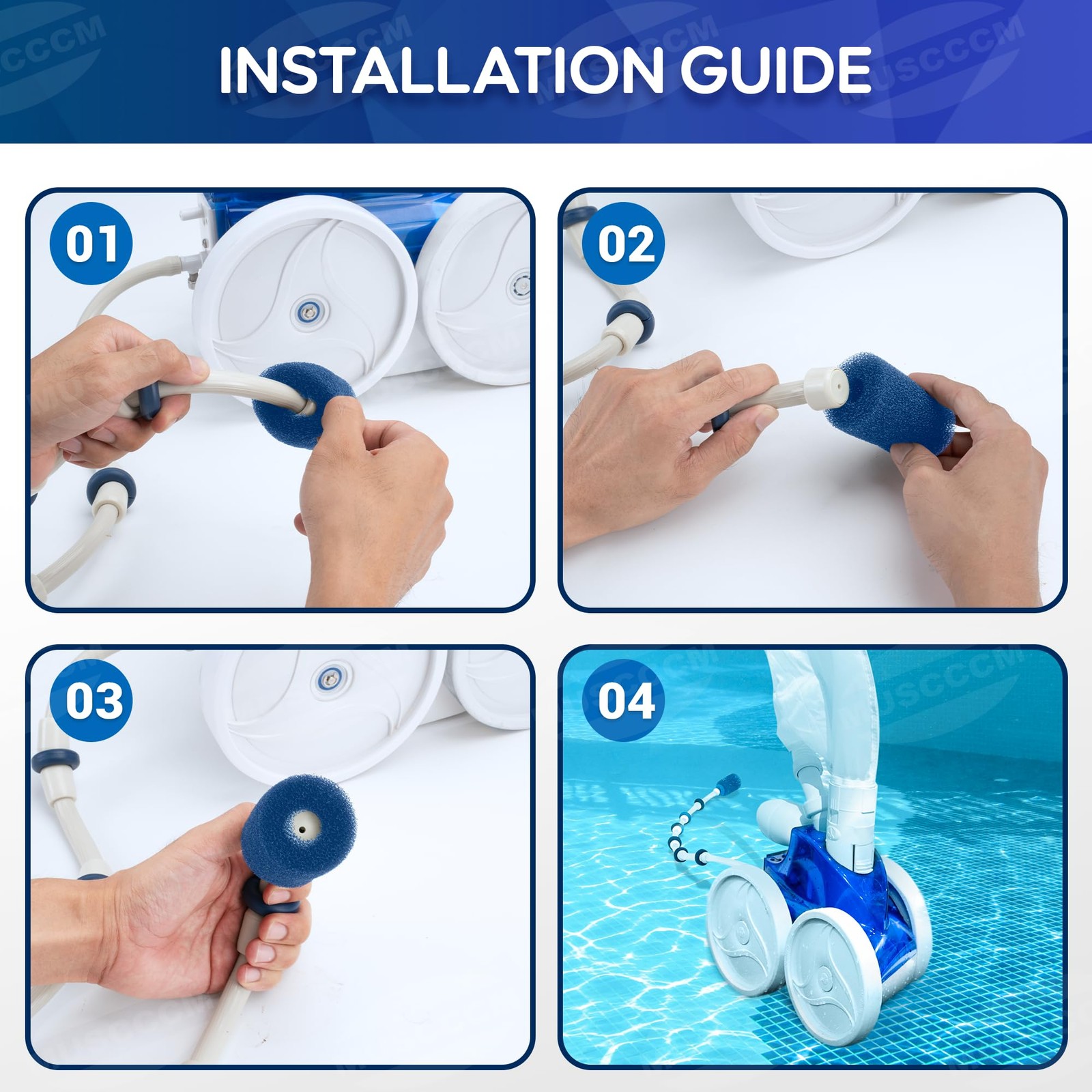 MUSCCCM for Polaris Pool Cleaner Parts, 12 Pack 12 (Blue), Blue-12