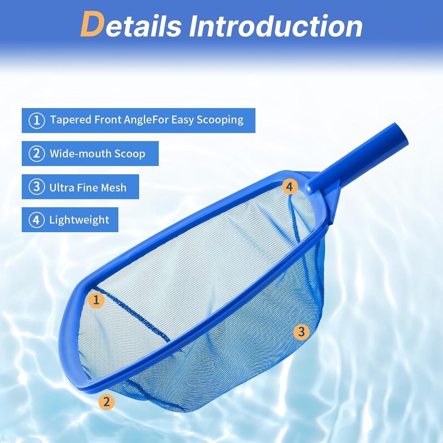26.3&Prime; Ultra Fine Mesh Pool & Spa Skimmer Net with Aluminum Pole
