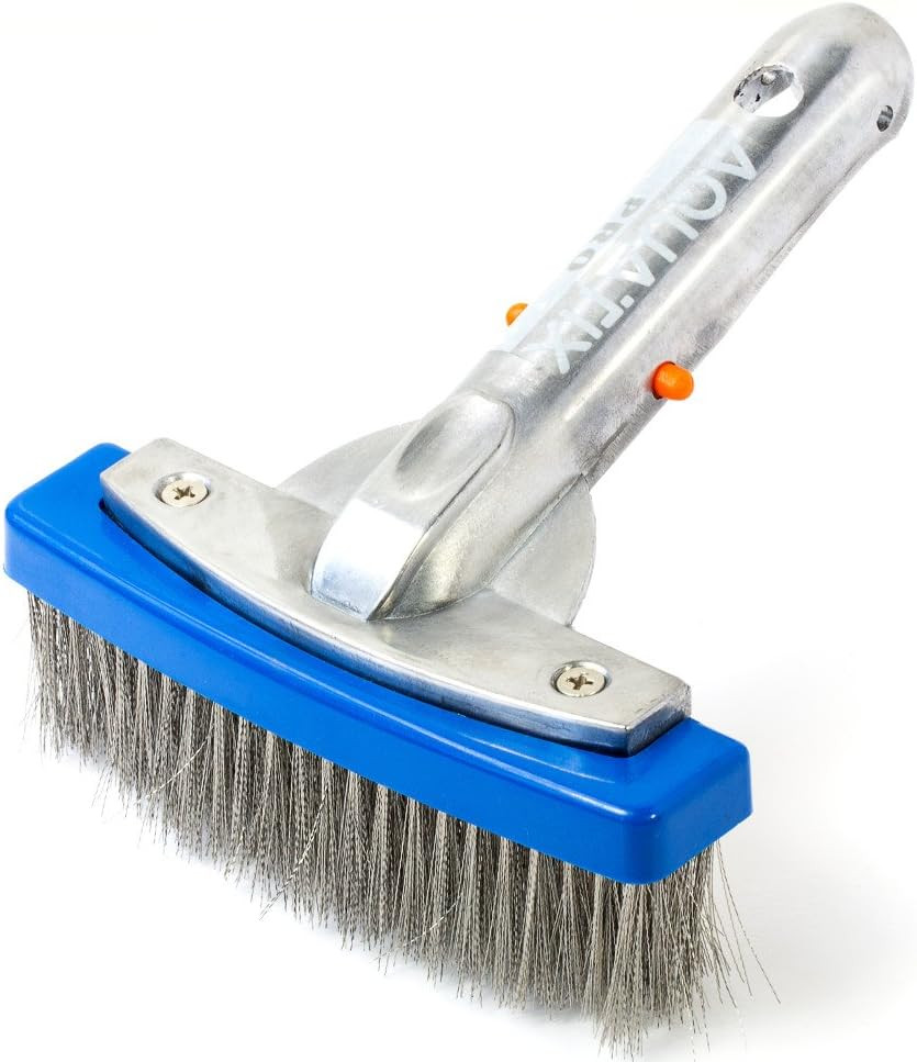 Heavy Duty 5&Prime; Pool Brush, Durable Stainless Steel Bristles, Aluminium Handle, Ta