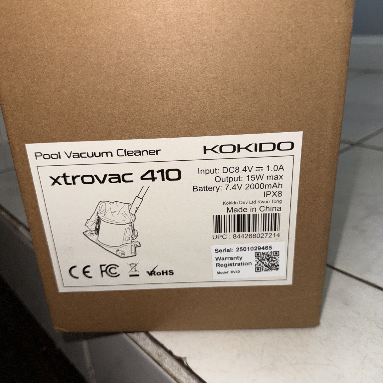 KOKIDO Xtrovac 410 Rechargeable Cordless Pool Leaf Vacuum – Open Box New