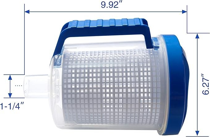 Poolsupplytown Upgraded W560 Inline Pool Leaf Canister/Leaf Catcher/Leaf Trap wi