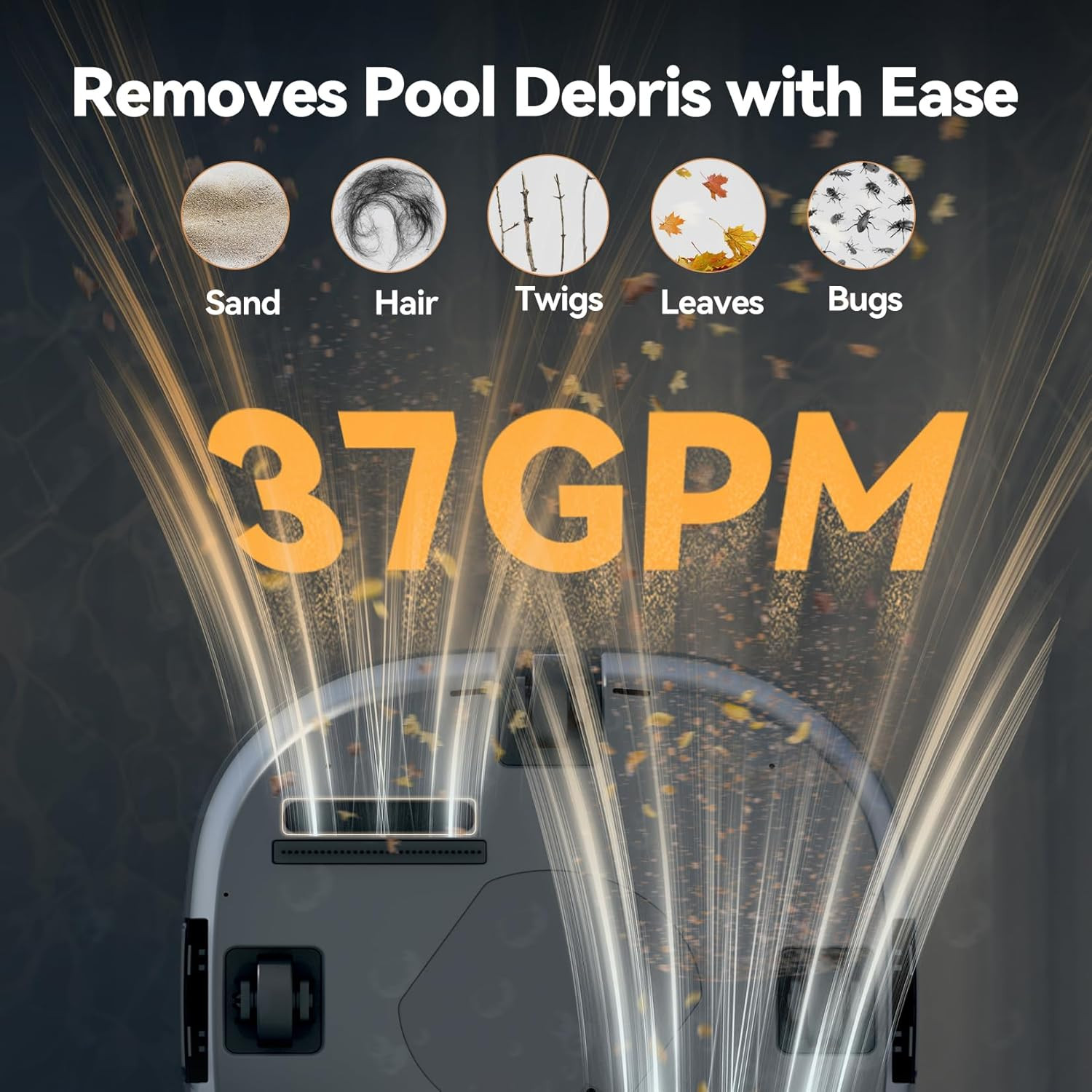 (2026 Upgrade) Cordless Robotic Pool Cleaner with Dual Brushless Motors, up to