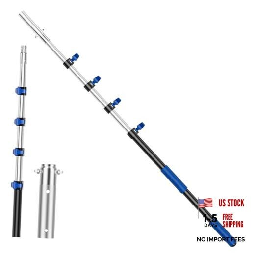 Pool Pole Telescopic 16FT Heavy Duty Upgraded Aluminum, 16 Ft 16 FT Upgrade