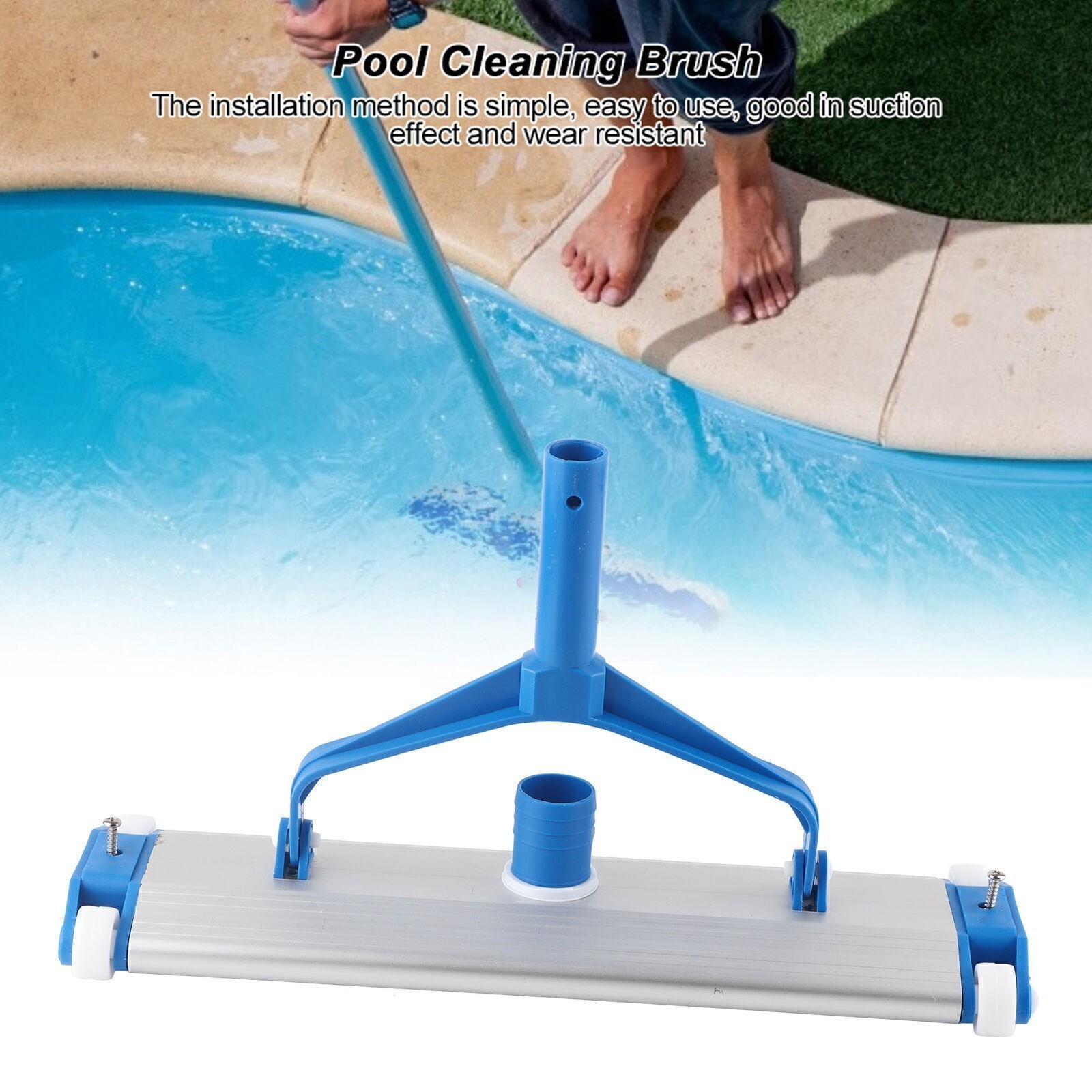 18 » Swimming Pool Aluminum Alloy Vacuum Cleaner Brush Dirt Suction Vacuum Head