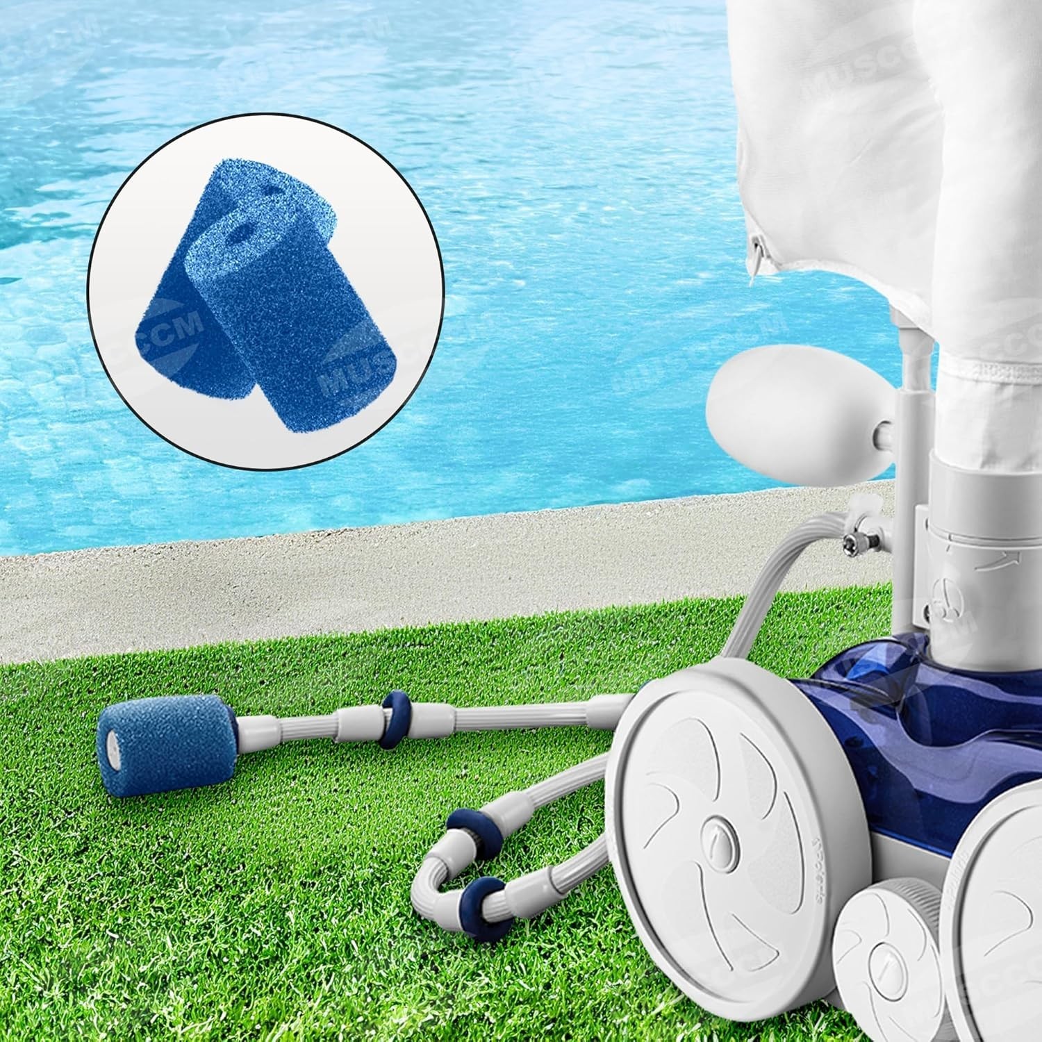 12 Pack Polaris Pool Cleaner Sweep Hose Tail Scrubbers Replacement Fits 180-3900