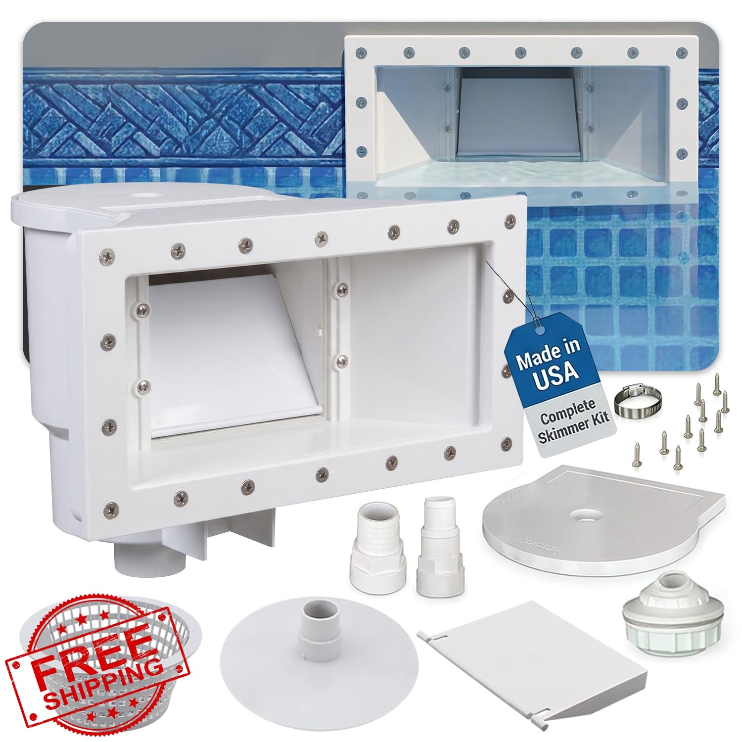 JED Pool Tools Wide-Mouth Skimmer