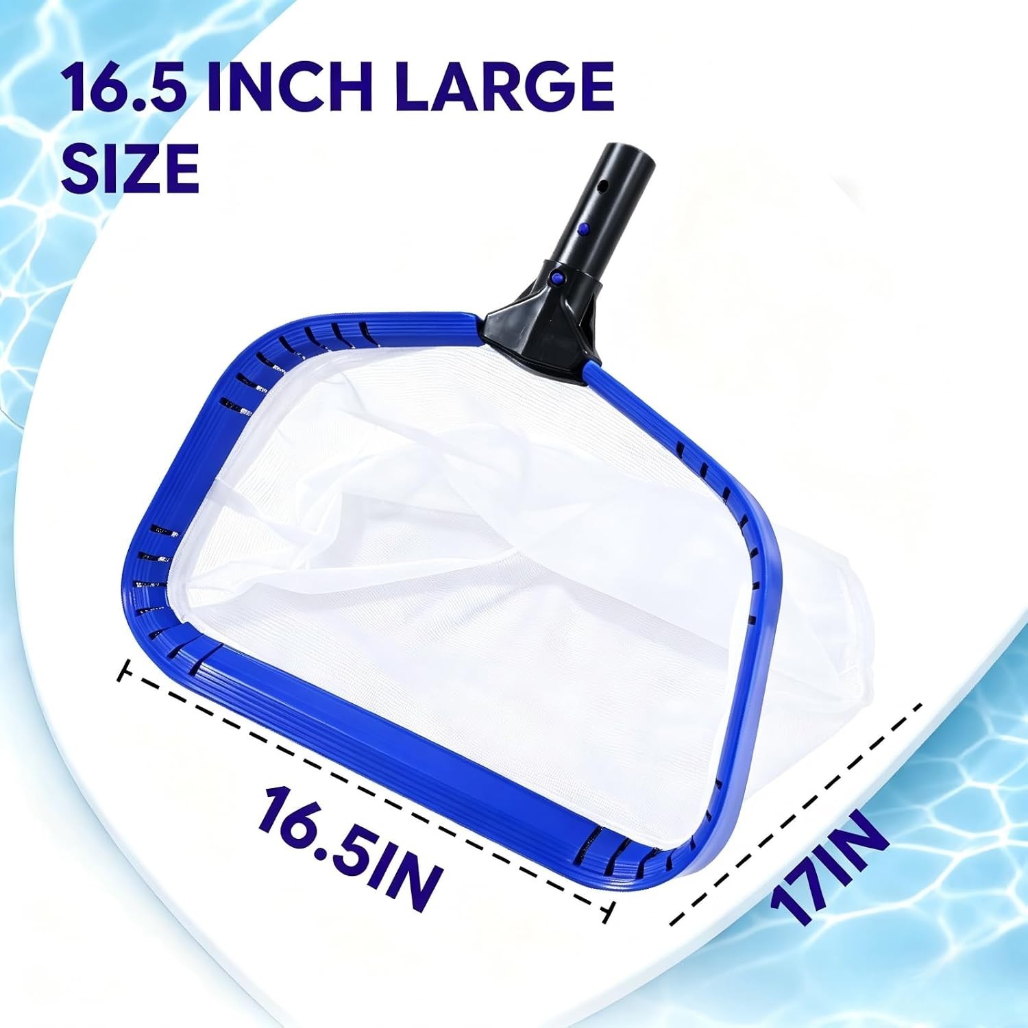 Heavy Duty Deep Bag Pool Skimmer Net Professional Leaf Rake w Fine Nylon Mesh