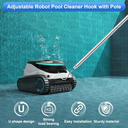 succulentlovers Pool Retrieval Hook with 70 Inch Adjustable Stainless 1pcs long