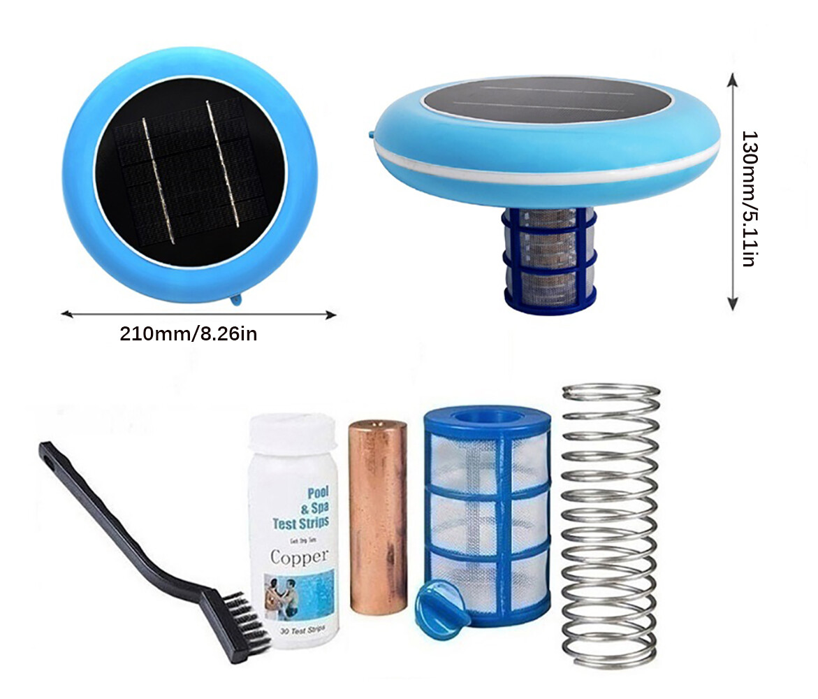 Solar Pool Ionizer,Cleaner,Purifier, Chlorine-Free Water,Covers up to 35,000 gal
