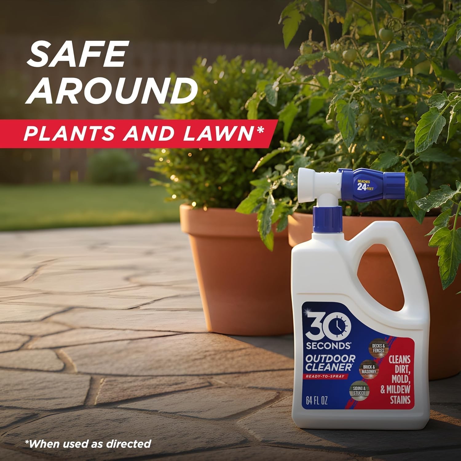 Easy to Use Outdoor Cleaner 2 Pack with Hose End Attachment for Quick Cleaning