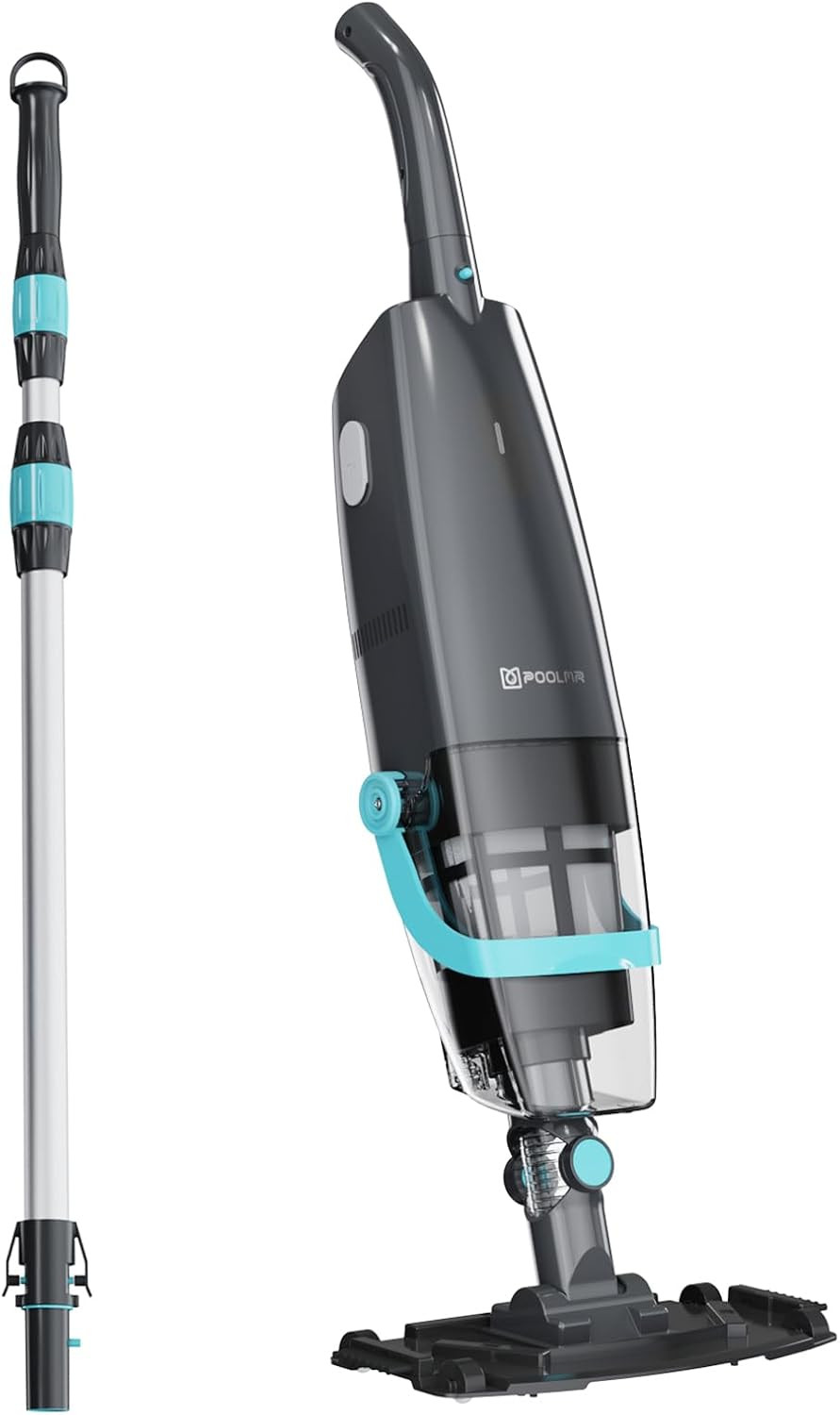 Cordless Handheld Pool Vacuum, Rechargeable Pool Cleaner with 16 Gal/Min Powerfu