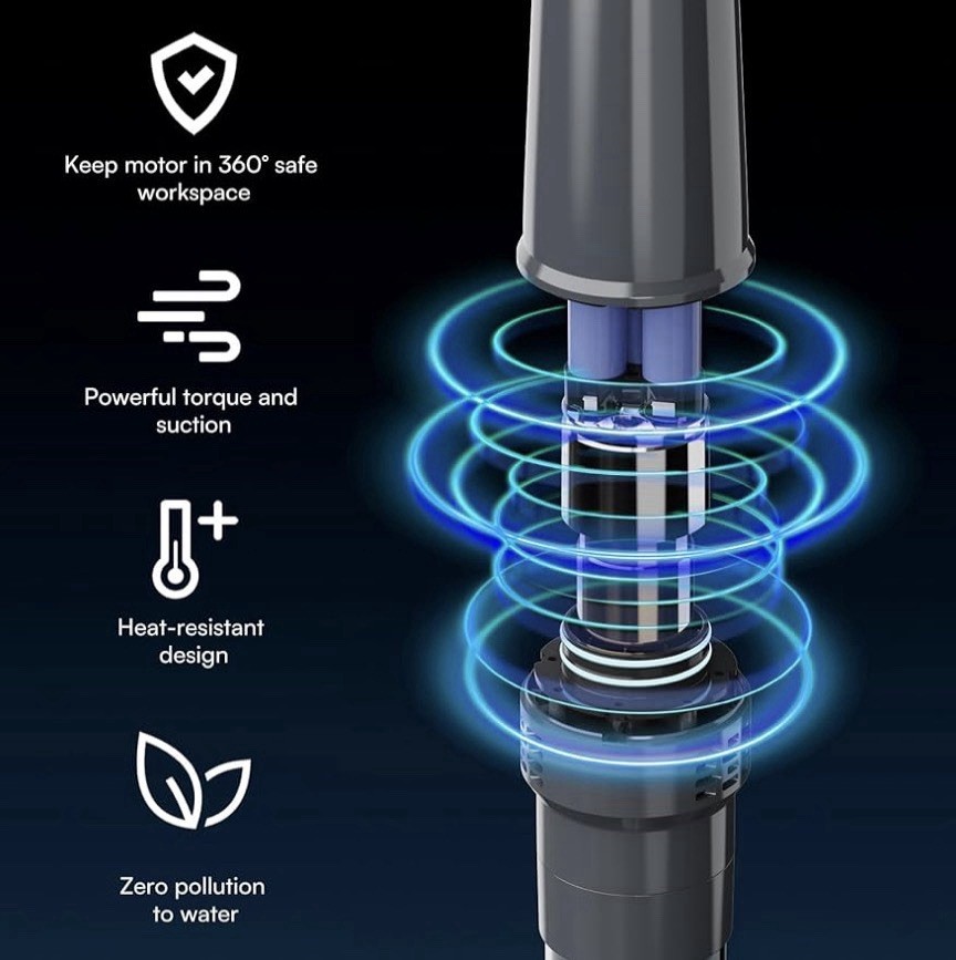 PoolMr Handheld Pool Vacuum for Above Ground Pool & Hot Tub Vacuum 2 Brush Heads
