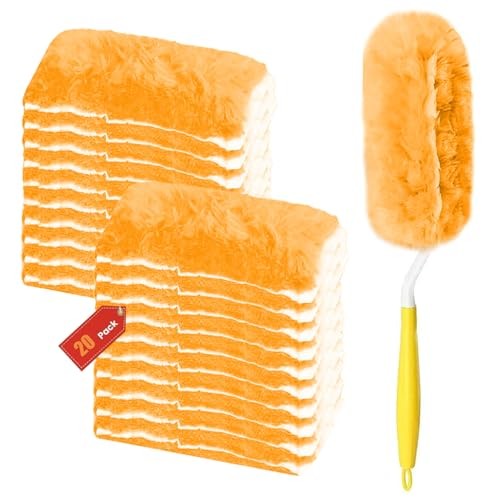 20 Count Duster Refill for Swiffer Duster with 1 20 Refills & 1 Handle (Orange)