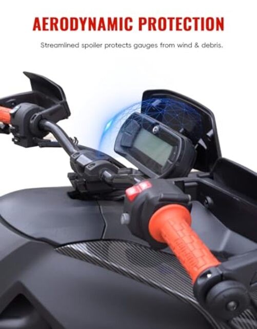 Plastic Gauge Spoiler for Can-Am Ryker Gauge Spoiler Kit Support for Can Black