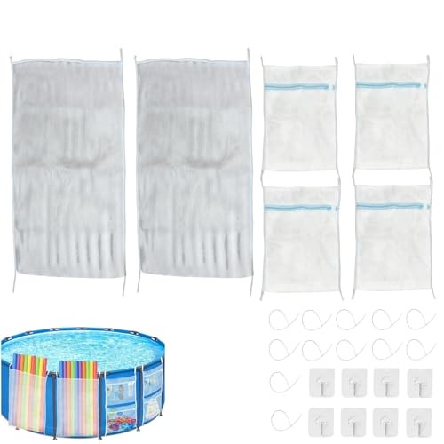 Poolside Pool Float Storage!-Pack Pool Mesh Storage Bags for Pool 6