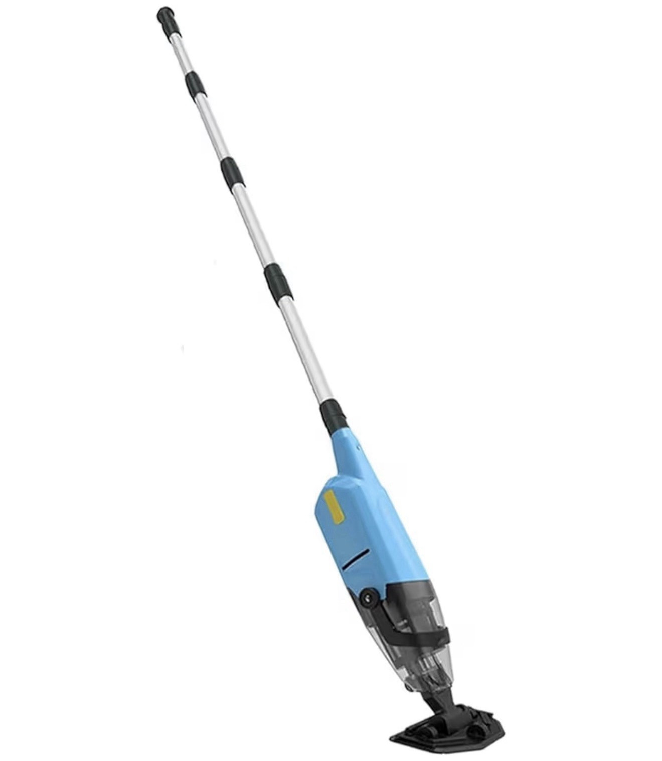 Rechargeable Pool Vacuum w/ Replaceable Brush Head, Pole & Charger Blue/Black