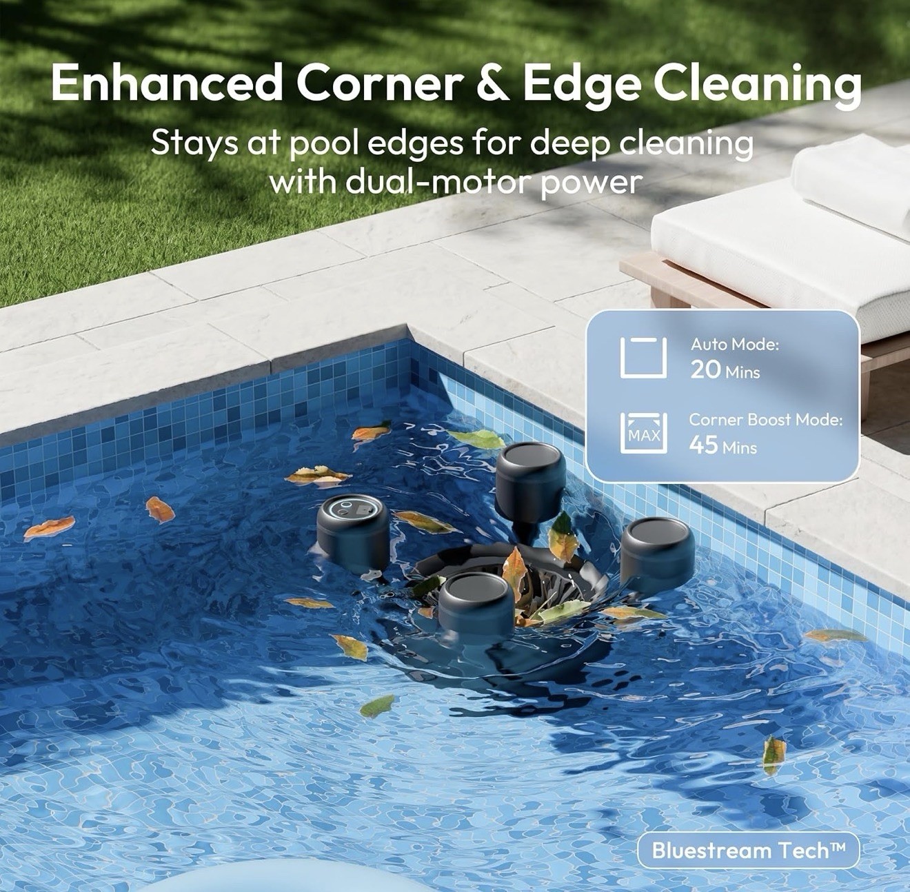 (2026) BUBLUE F10 Automatic Pool Skimmer Robot, 5L Filter, APP Control Brand New