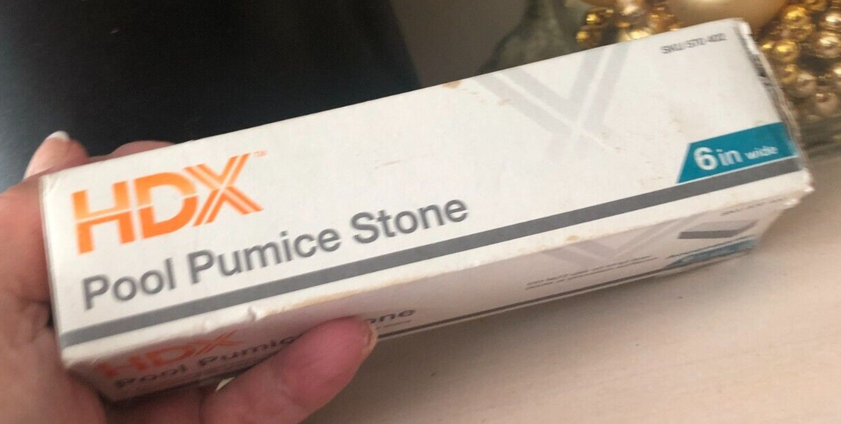 HDX POOL PUMICE STONE Home Depot Hard Water Rust Mineral REMOVER Cleaning Grout