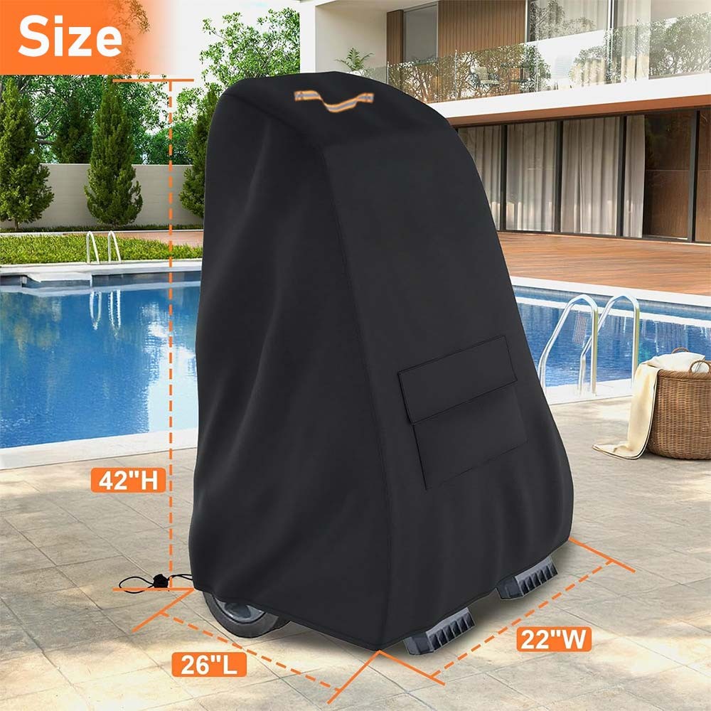 Heavy Duty Caddy Cover Waterproof Robotic Pool Cleaner UV Dust Protector Tarp