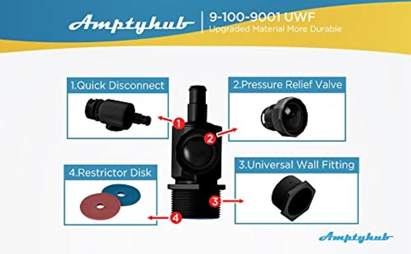 9-100-9005 UWF Connector Assembly Replacement for Zodiac Polaris Black Max
