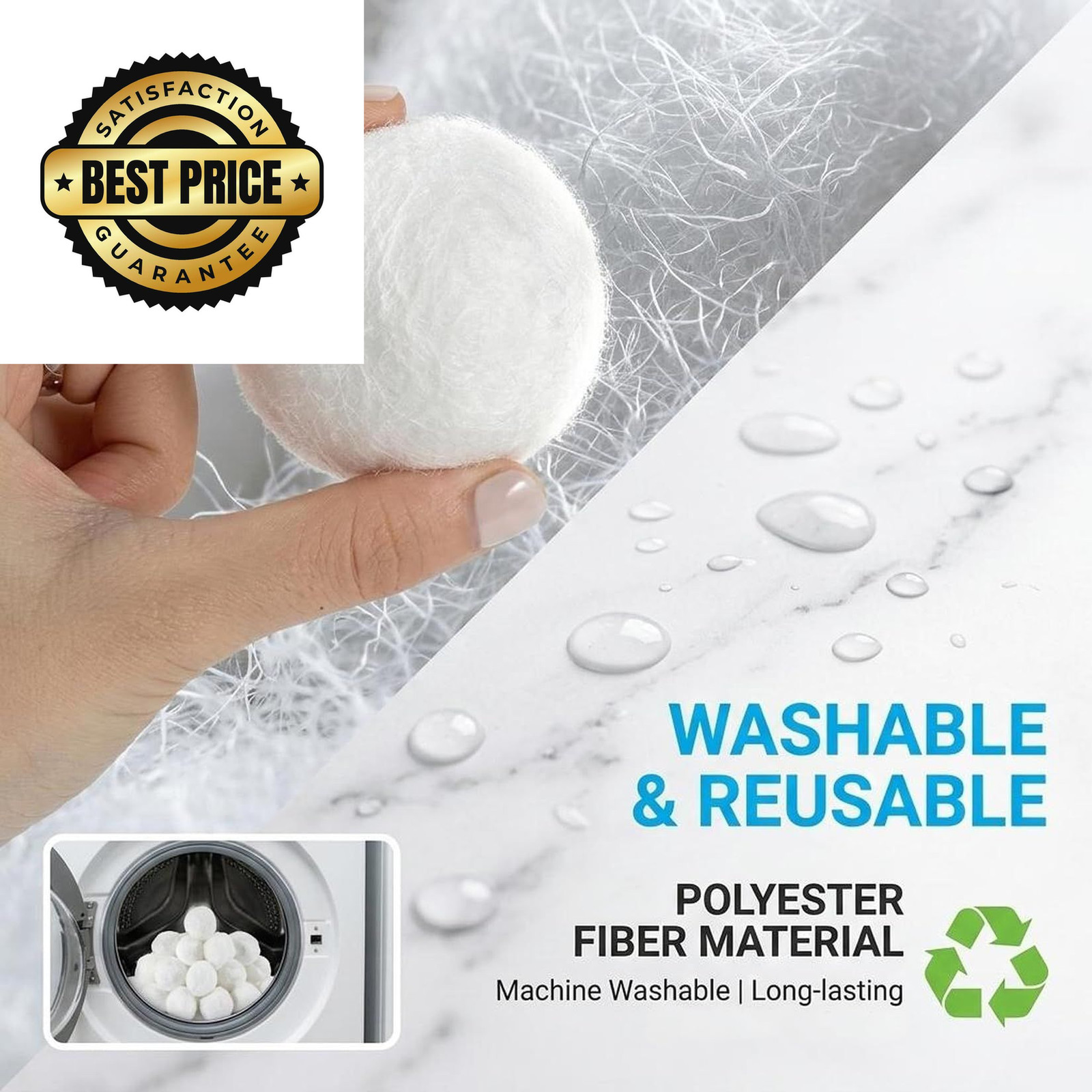 MAQIHAN 50PCS Pool Filter Balls for Sand-Filter – Dry Sand White