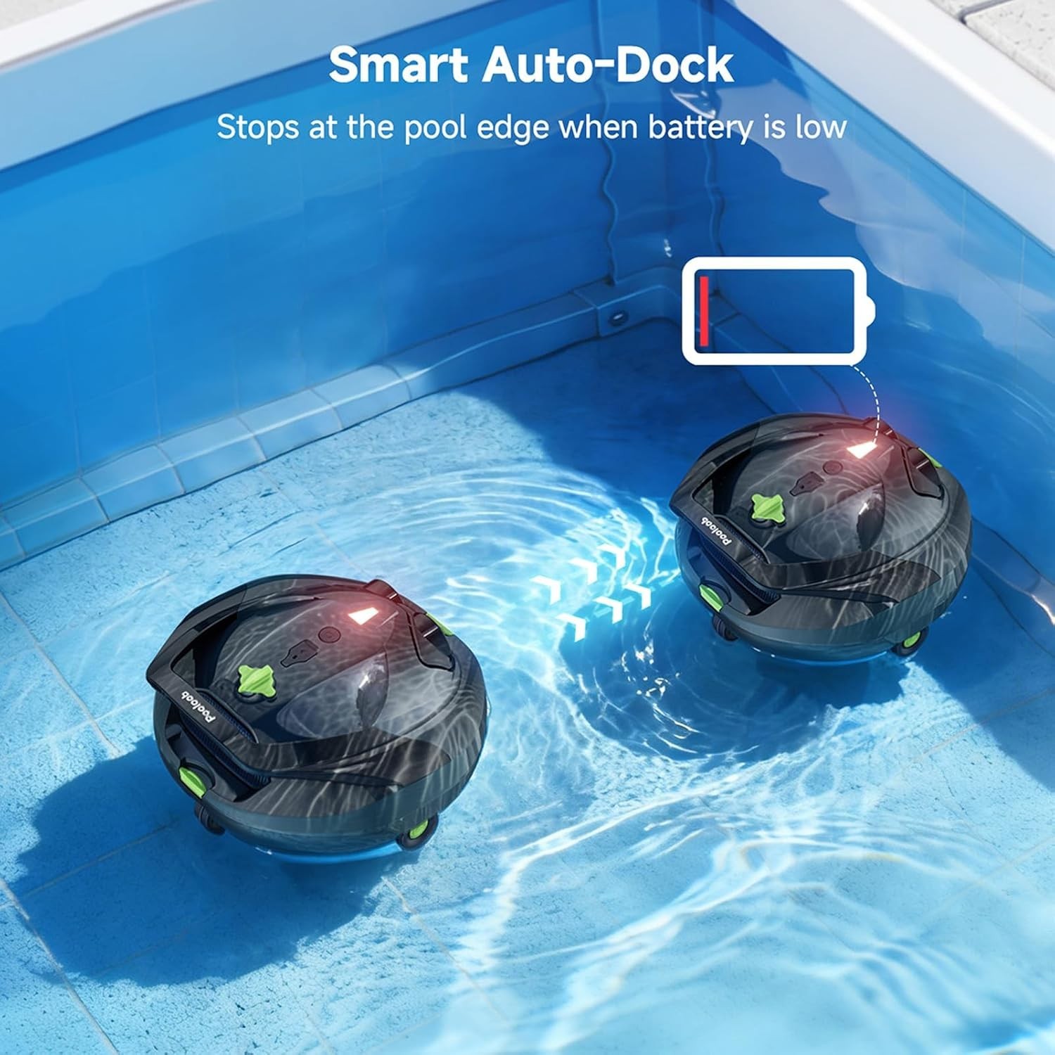 PF1 Cordless Robotic Pool Cleaner 150 Min Runtime 1345 Sq.Ft Deep Gray