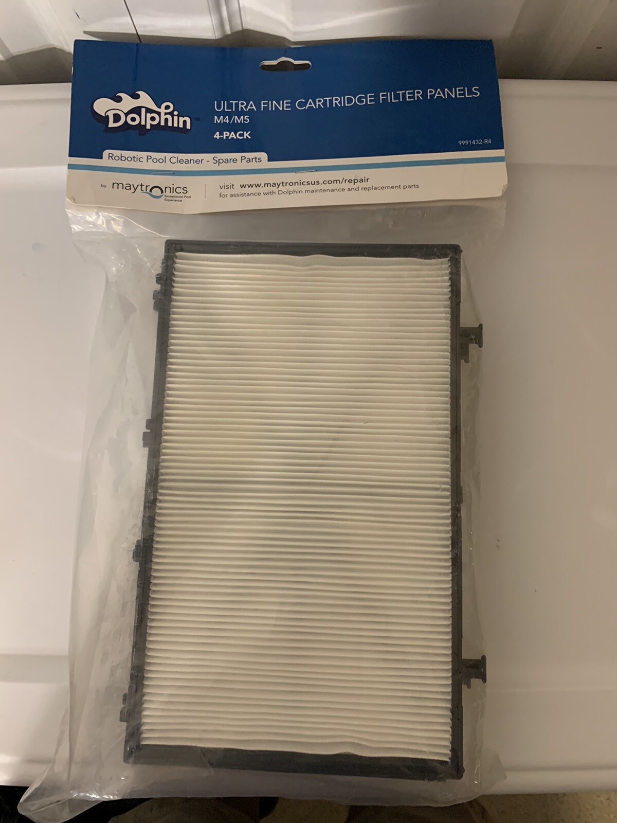 Maytronics Dolphin Large Ultra Fine Cartridge Filter Panel Pack of 4 9991425 R4