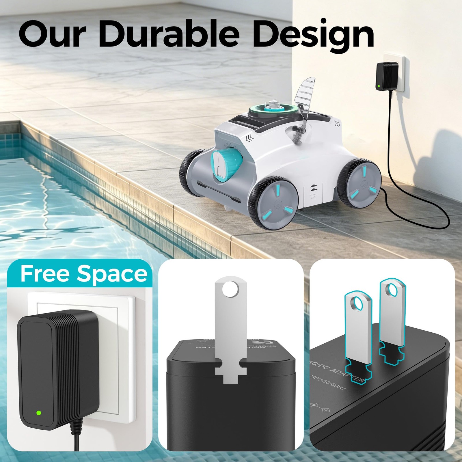Pool Vacuum Charger for Ofuzzi Cyber/1000/1200/1200 Por Cordless Robotic Pool…