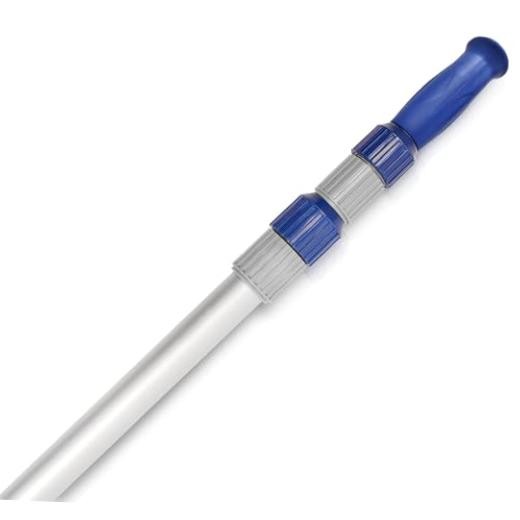 15 FT Telescopic Pool Pole – Adjustable 3 Piece Aluminum Pool Skimmer 15 Foot